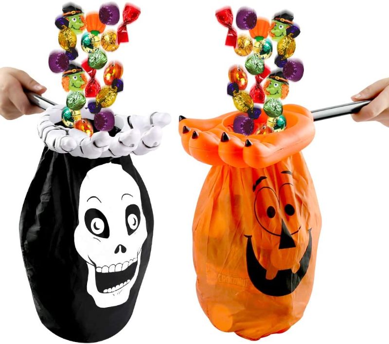 Photo 1 of  Halloween Trick or Treat Bag, 2PCS Halloween Candy Bags Halloween Goody Bags for Kids Halloween Party Supplies