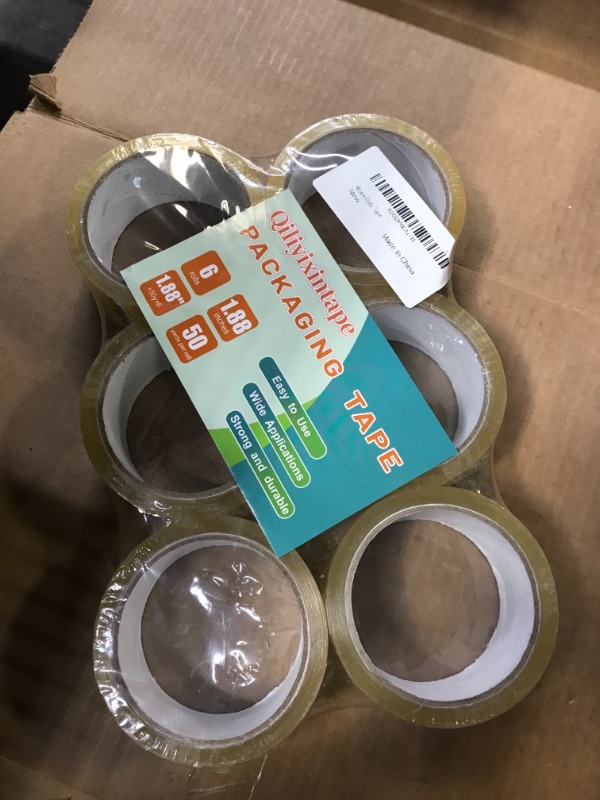 Photo 2 of 6 Clear Heavy Duty Packing Tape Rolls for Moving Shipping,50 Yard,1.88" x 50 Yards,shippping Tape,Suitable for Packing, Moving, Office, Storage
