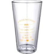 Photo 1 of 2022 Retirement for Women A Wise Woman Once Said I'm Outta Here Beer Pint Glasses 16 Ounce Highball Cocktail Mixing Glass Cup Perfect for Cold Beverages Soda Water
