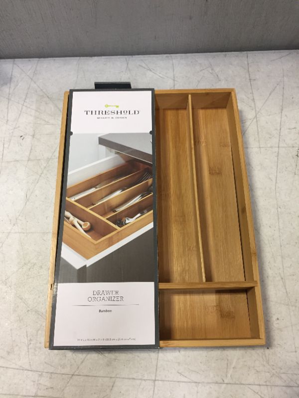 Photo 2 of Bamboo Flatware Drawer Organizer - Threshold™

