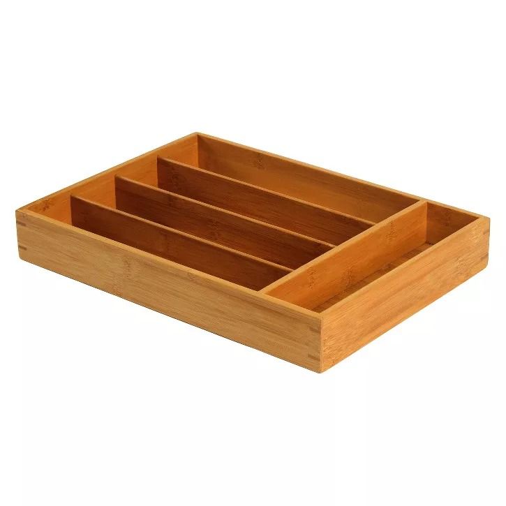 Photo 1 of Bamboo Flatware Drawer Organizer - Threshold™

