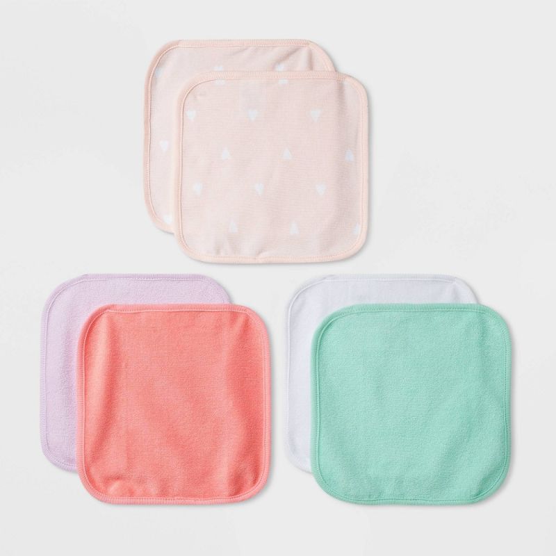 Photo 1 of Baby Girls' 6pk Basic Washcloth Set - Cloud Island™ Pink 2PCS
