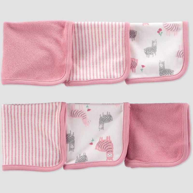 Photo 1 of Baby Girls' Llama Washcloth Set - Just One You® Made by Carter's Pink 2PCS
