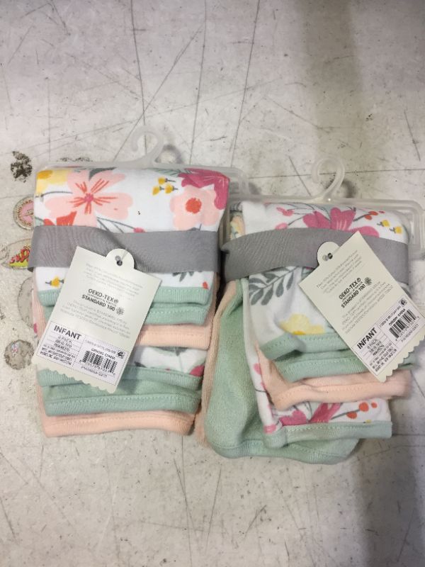 Photo 2 of Baby Girls' 6pk Floral Meadow Washcloth Set - Cloud Island™ Pink 2PCS
