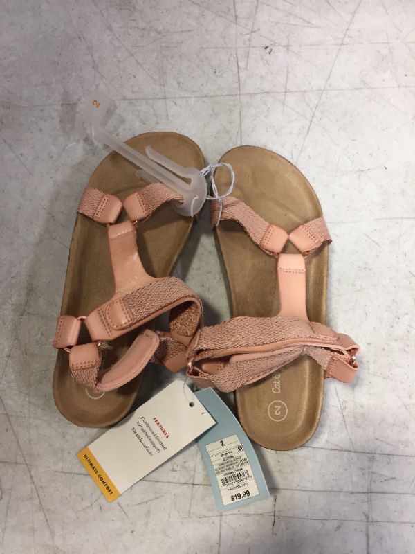 Photo 2 of Girls' Val Footbed Sandals - Cat & Jack Blush 2
