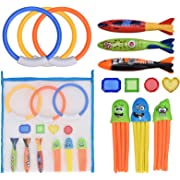 Photo 1 of Browill [14 Pack] Diving Toys Set with Net Bag, Pool Toys for Kids & Swim Toys, Great Gifts &Toys for Boys and Girls, Ages 3, 4, 5, 6, 7, 8, 9, 10, 11, 12
