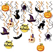 Photo 1 of 25Pcs Halloween Hanging Swirl Decorations Bats Spiders Pumpkins Swirl Ceiling Hanging Decoration,Mufti-Color for Halloween Party Supplies…
