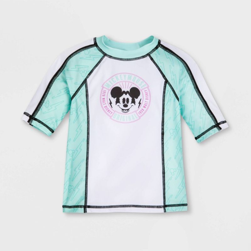 Photo 1 of Boys' Disney Mickey Mouse Rash Guard - Green 9-10 - Disney Store
