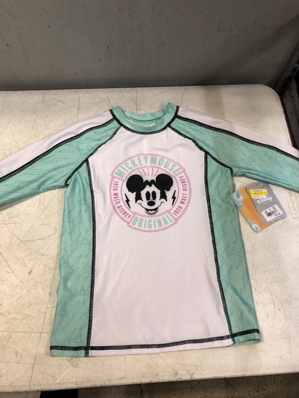 Photo 1 of Boys' Disney Mickey Mouse Rash Guard - Green 9-10 - Disney Store
