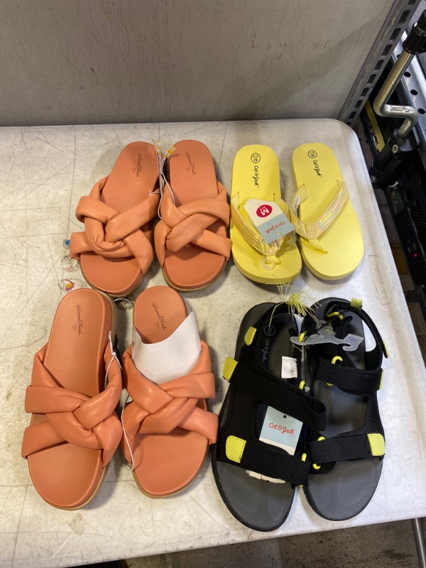 Photo 1 of BAG LOT, MISC. WOMENS SANDALS (SIZES MAY VARY, BUY AS IS)