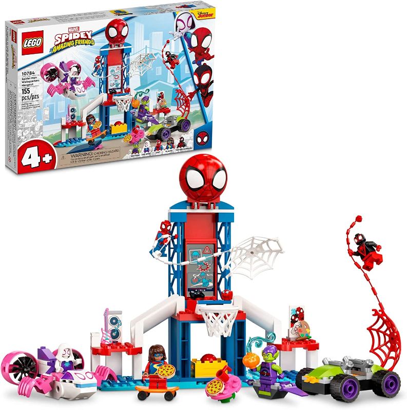 Photo 1 of LEGO Marvel Spidey Spider-Man Webquarters Hangout 10784 Building Toy Set for Preschool Kids, Boys, and Girls Ages 4+ (155 Pieces)
