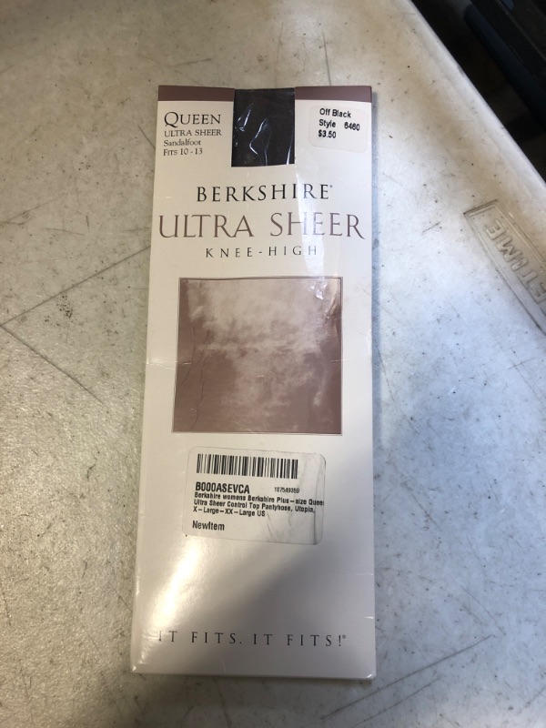 Photo 2 of Berkshire Women's Plus-Size Queen Ultra Sheer Control Top Pantyhose 4411
, SIZE 10~13