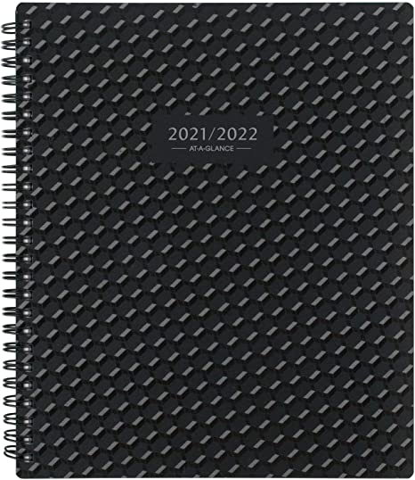 Photo 1 of Academic Planner 2021-2022, AT-A-GLANCE Weekly & Monthly Planner, 7" x 8-3/4", Medium, for School, Teacher, Student, Elevation, Black (75545P05)
