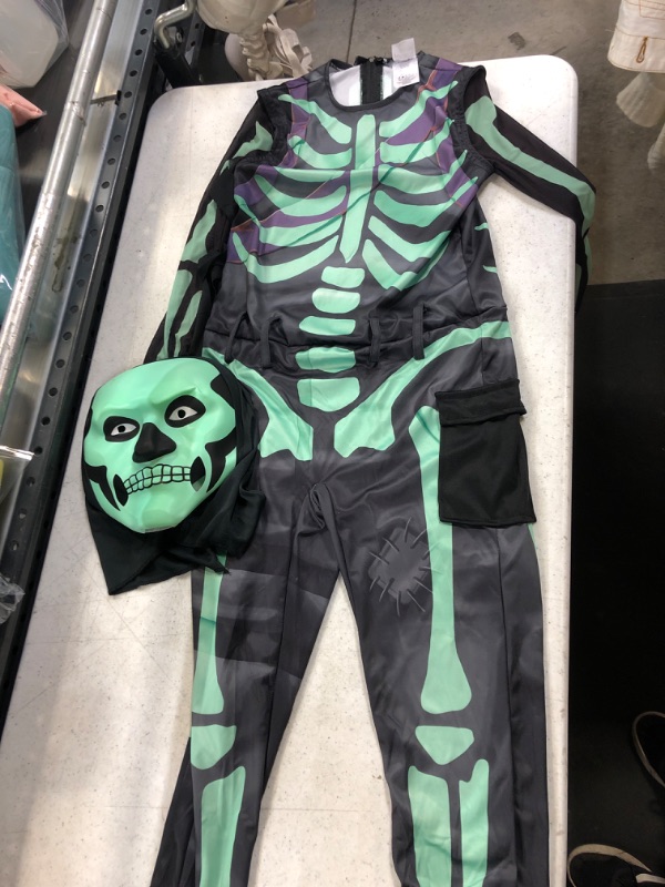 Photo 1 of Fortnite Skull Trooper YOUTH Costume SIZE M 8-10

