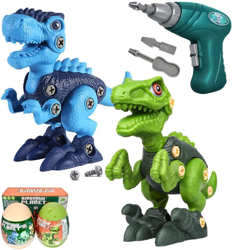 Photo 1 of Dinosaur Toys for Kids 3-5 5-7, Take Apart Dinosaur Toys Egg with Electric Drill, STEM Learning Toys for Baby Boy Girl Birthday Present Gift Decorations
