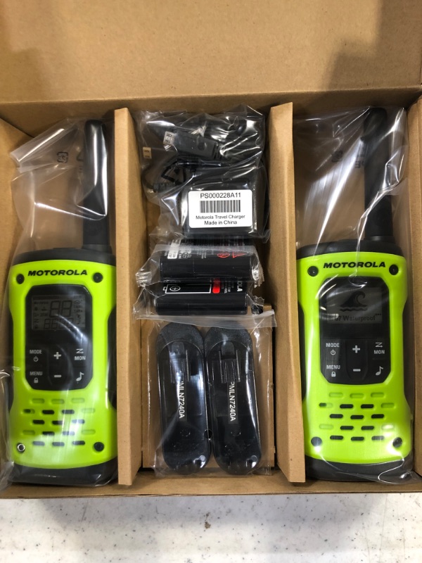 Photo 2 of Talkabout T600 Rechargeable Waterproof 2-Way Radio, Green (2-Pack)