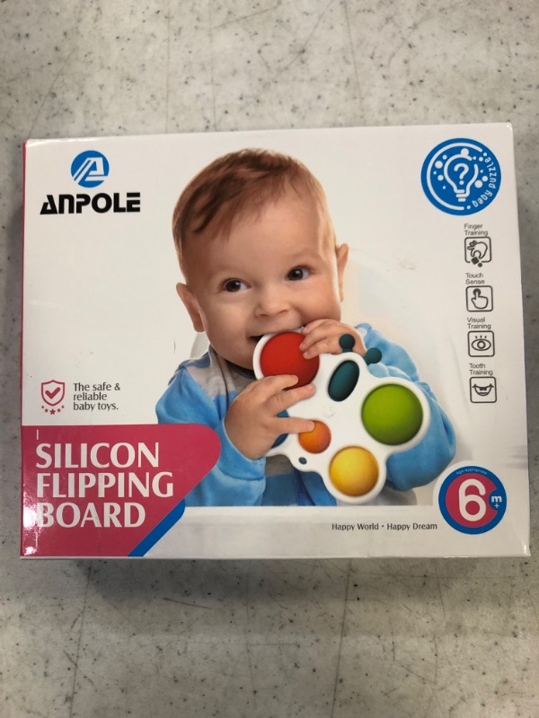 Photo 1 of Baby Silicone Dimples Toys, Brain Teaser Simple Sensory Toys for Toddlers, Silicone Flipping Board Toys, Early Educational Fidget Toy for Kids, ADHD Fidget Toys Stress Relief Hand Toys Gifts
