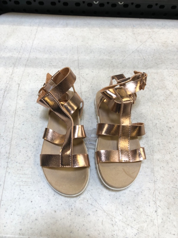 Photo 2 of Girls' Ellie Gladiator Sandals - Cat & Jack Rose Gold  SIZE 1
