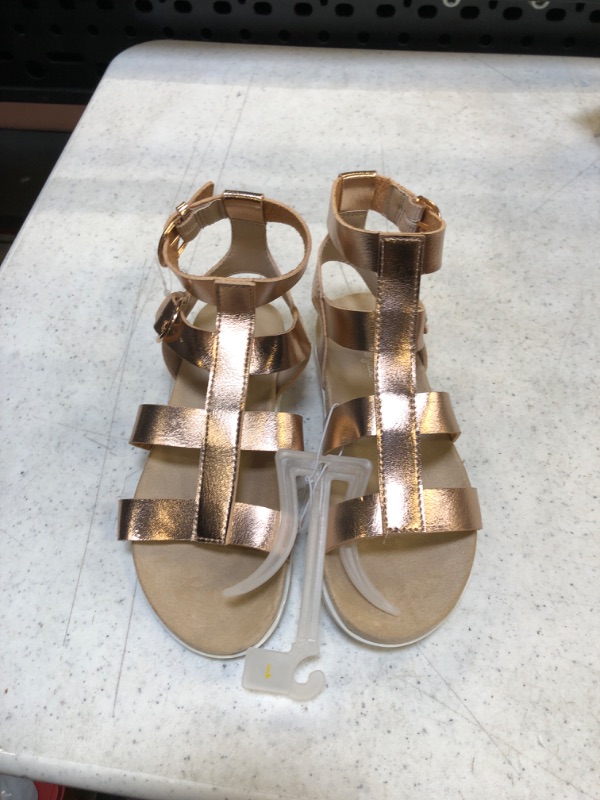 Photo 2 of Girls' Ellie Gladiator Sandals - Cat & Jack Rose Gold  SIZE 1
