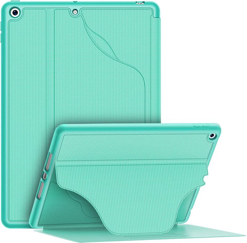 Photo 1 of Soke Case for iPad 9th/8th/7th Generation (10.2 Inch, 2021/2020/2019) - Luxury Series [Built-in Pencil Holder + 6 Magnetic Stand Angles + 360 Full Protection ] - Auto Sleep/Wake Cover,MintGreen
