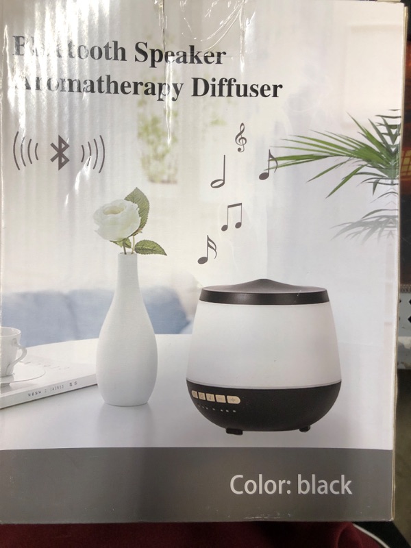 Photo 2 of 300ml Essential Oil Diffuser with Bluetooth Speaker, Remote Control, 6 Timers, 8 Colors Light, Auto-Off for Home Office -- FACTORY SEALED --
