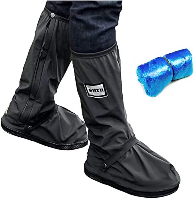 Photo 1 of Long Style Waterproof Shoe Covers Rain Shoe Covers Slip Resistance Galoshes Lightweight and Easy to Carry
