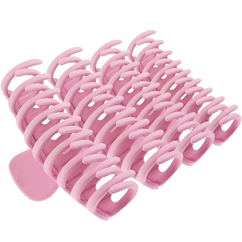 Photo 1 of  Big Hair Claw Clips for Women Large Claw Clip for Thin Thick Curly Hair 90's Strong Hold 4.33 Inch Nonslip Matte Hair Clips (4 Pcs, Pink) -- FACTORY SEALED --
