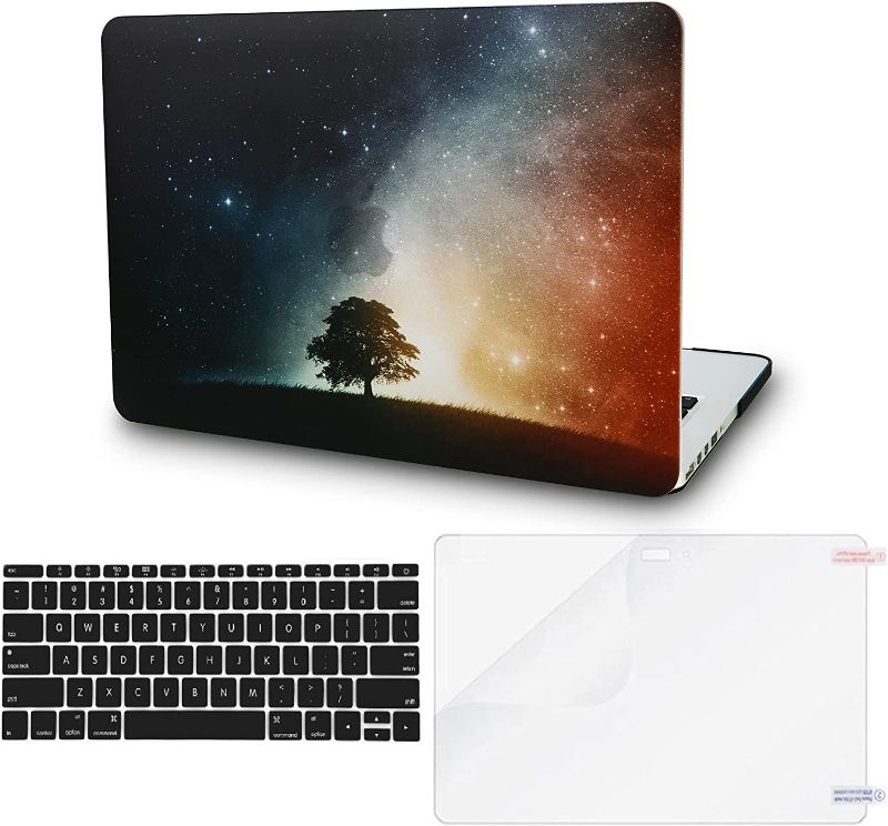 Photo 1 of Compatible with MacBook Pro 13 inch Case 2016-2022 Release M2 A2338 M1 A2289 A2251 Touch Bar Plastic Hard Shell + Keyboard Cover + Screen Protector (Lonely Tree)
