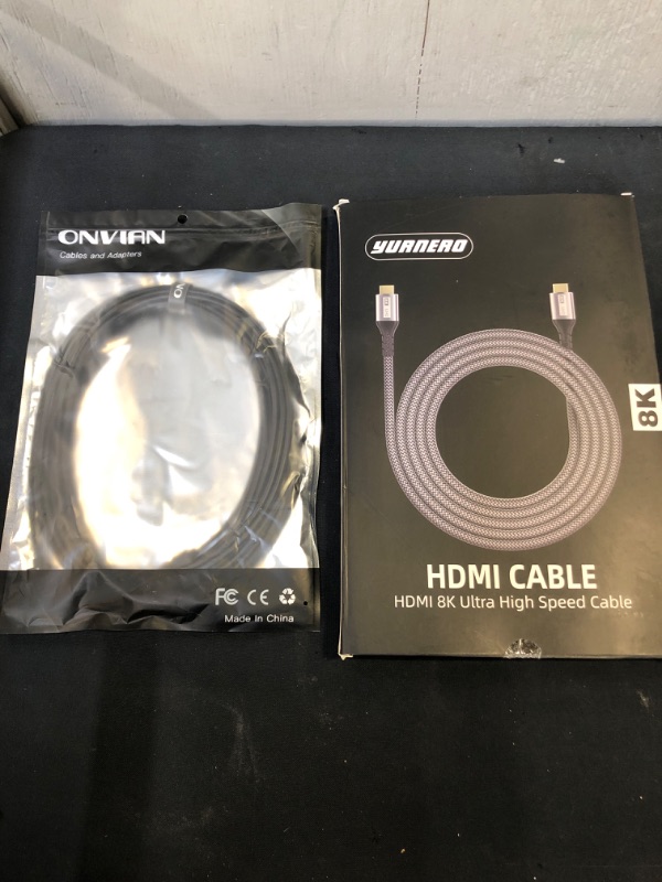Photo 1 of HDMI 2.1 Cable 10ft, Yurnero 8K High Speed 48Gbps Ultra HD HDMI to HDMI Cable(8K@60Hz,4K@120Hz),HDMI Cord Supports 3D and Audio Return Channel,Compatible with Fire TV/PS5/PS4/PS3/PC AND Onvian 20FT Link Cable for Oculus Quest 2, VR Headset Cable for Oculu