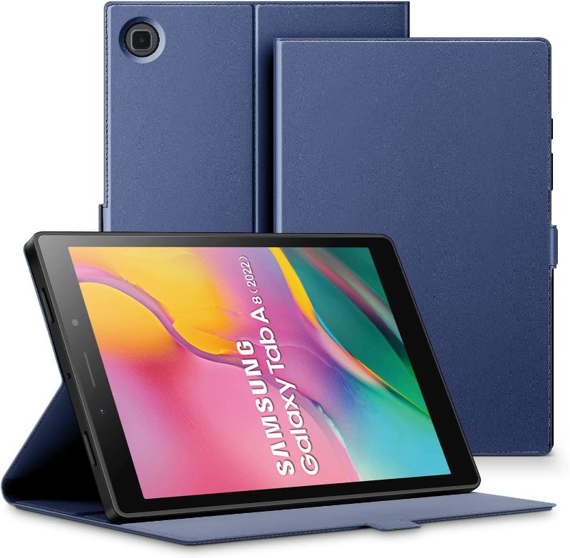 Photo 1 of Valkit Case for Samsung Galaxy Tab A8 10.5 inch 2022 (SM-X200/X205/X207) Slim Fit Shockproof Trifold Stand Cover for Galaxy Tab A8 [Auto Wake/Sleep, Lightweight & Multiple Viewing Angles] - Navy Blue  -- FACTORY SEALED --
