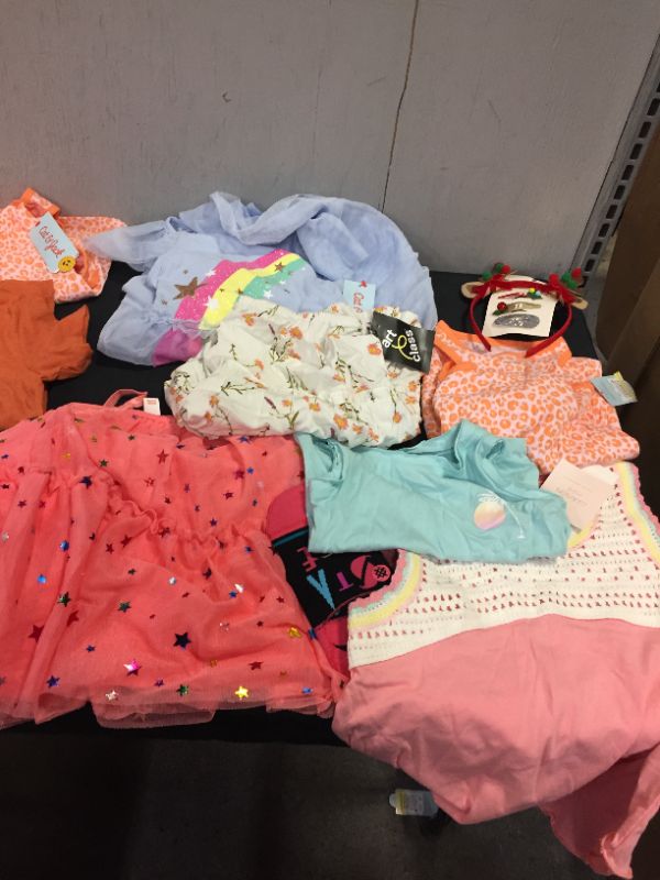 Photo 3 of BAG LOT OF 13 DIFFERENT STYLES AND SIZES OF GIRL CLOTHES --SOLD AS IS ---