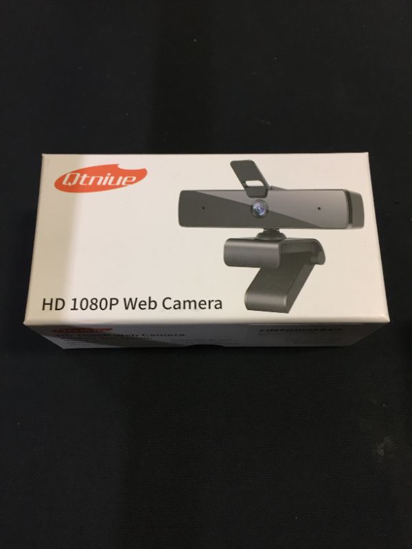 Photo 3 of Webcam with Microphone and Privacy Cover, Qtniue FHD Webcam 1080p, Desktop or Laptop and Smart TV USB Camera for Video Calling, Stereo Streaming and Online Classes --FACTORY SEALED --
