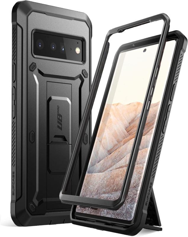 Photo 1 of SUPCASE Unicorn Beetle Pro Series Case for Google Pixel 6 (2021), Full-Body Rugged Holster & Kickstand Case without Built-in Screen Protector(Black)
