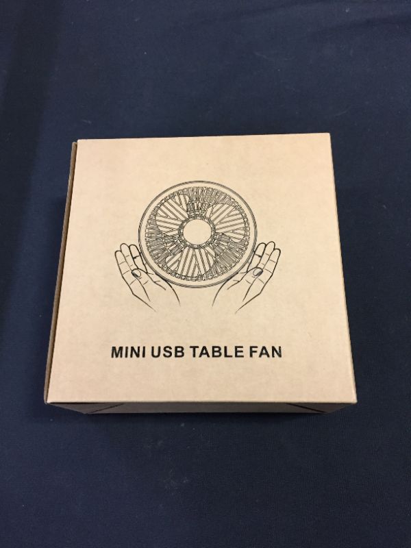 Photo 2 of WayToLight Desk Fan Small Table Fan with LED Light USB Powered Portable Fan 3 Speeds Adjustable Head 360°Rotatable Mini Personal Fan for Home Office Bedroom Table and Desktop
