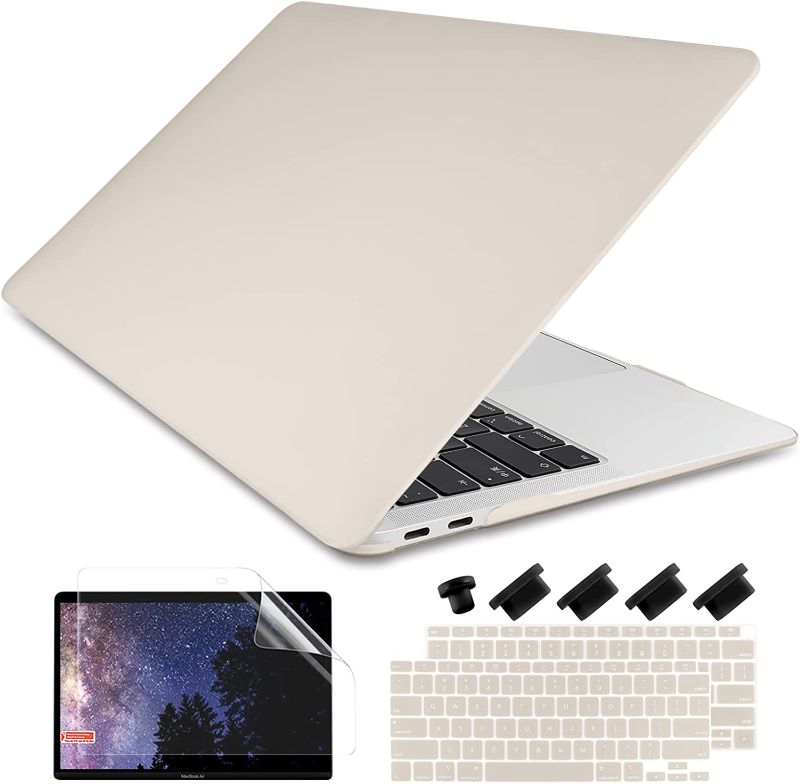 Photo 1 of Dongke Hard Case for MacBook Air 13-inch Model M1 A2337/A2179/A1932, Plastic Case Compatible with MacBook Air 13.3-inch Retina Display Touch ID Compatible
