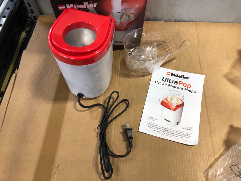 Photo 2 of Mueller Ultra Pop, Hot Air Popcorn Popper, Electric Pop Corn Maker, Healthy and Quick Snack, No Oil Needed with Measuring/Butter Cup
