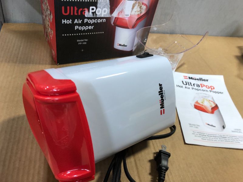 Photo 4 of Mueller Ultra Pop, Hot Air Popcorn Popper, Electric Pop Corn Maker, Healthy and Quick Snack, No Oil Needed with Measuring/Butter Cup
