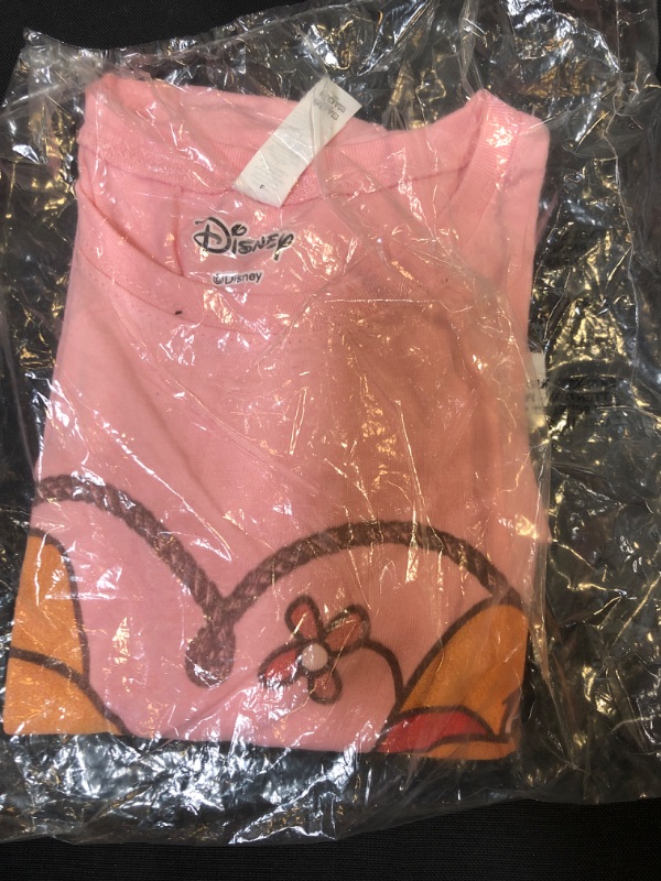 Photo 2 of Girls Disney Mickey and Minnie Retro Cowboys Graphic Tee Light Pink Large
