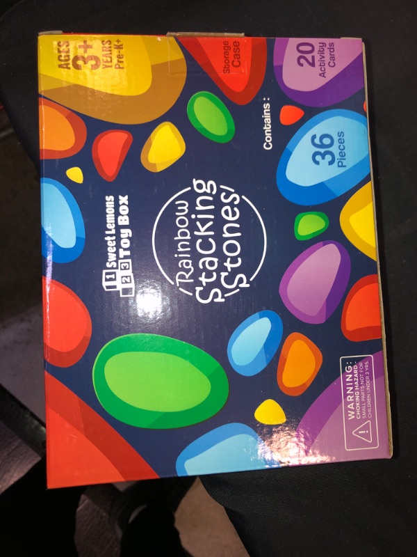 Photo 2 of 36 Rainbow Stacking Stones & Activity Cards Set - Color Sorting Stacking Rocks are A Great Teaching Aid, Also Help Gross & Fine Motor Skill Development - Sorting Toys for at Home & Classroom Use