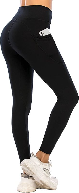 Photo 1 of Lianshp Womens Fleece Lined Leggings Thermal High Waisted Winter Warm Pants with Pockets, SIZE L 