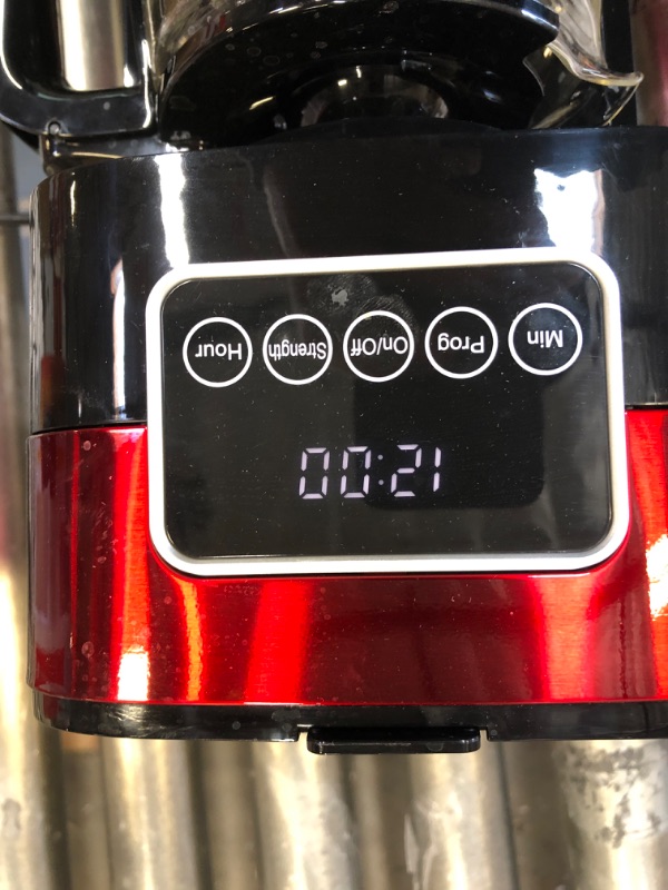 Photo 3 of GASTRORAG 10 Cup Drip Coffee Maker, Touch Screen, Programmable with Glass Carafe, Stainless Steel Finish, FROZEN RED
