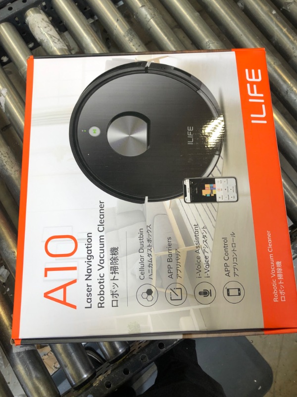 Photo 2 of ILIFE A10 Robot Vacuum, Smart Laser Navigation and Multiple-Floor Mapping, 2000Pa Strong Suction, Wi-Fi Connected, Works with Alexa, Ideal for Pet Hair, Hard Floor and Medium Pile Carpet. ---------- FACTORY SEALED