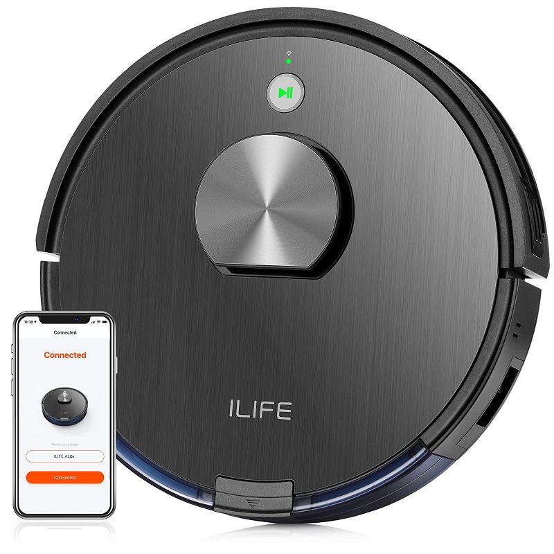 Photo 1 of ILIFE A10 Robot Vacuum, Smart Laser Navigation and Multiple-Floor Mapping, 2000Pa Strong Suction, Wi-Fi Connected, Works with Alexa, Ideal for Pet Hair, Hard Floor and Medium Pile Carpet. ---------- FACTORY SEALED