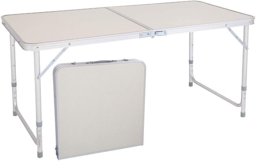 Photo 1 of Aluminum Alloy Folding Table,Multipurpose Portable Aluminum Alloy Folding Table (120 x 60 x 70cm)
