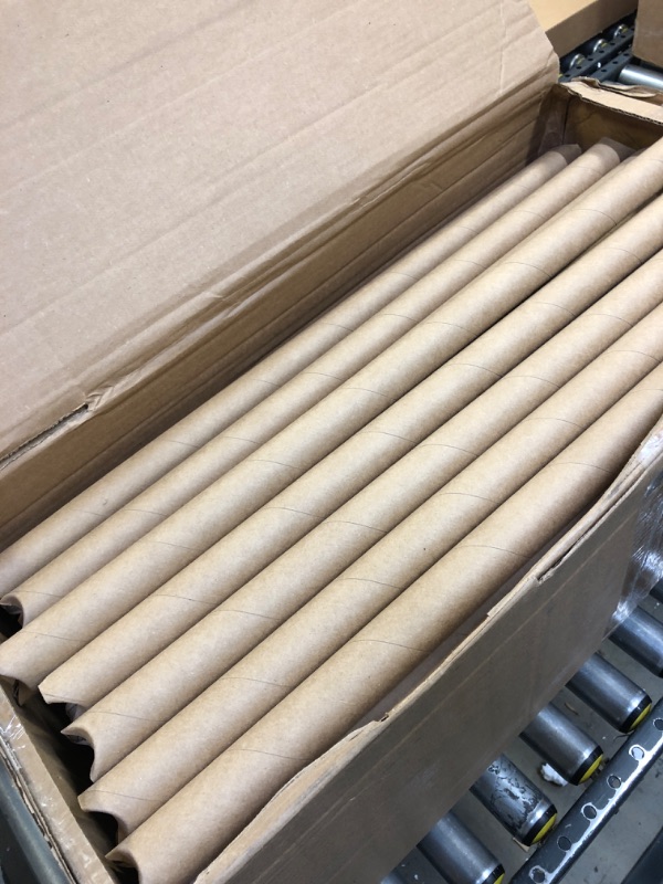 Photo 2 of PARTNERS BRAND Crimped End Mailing Tubes, 1-1/2" x 30", Kraft, 70/Case