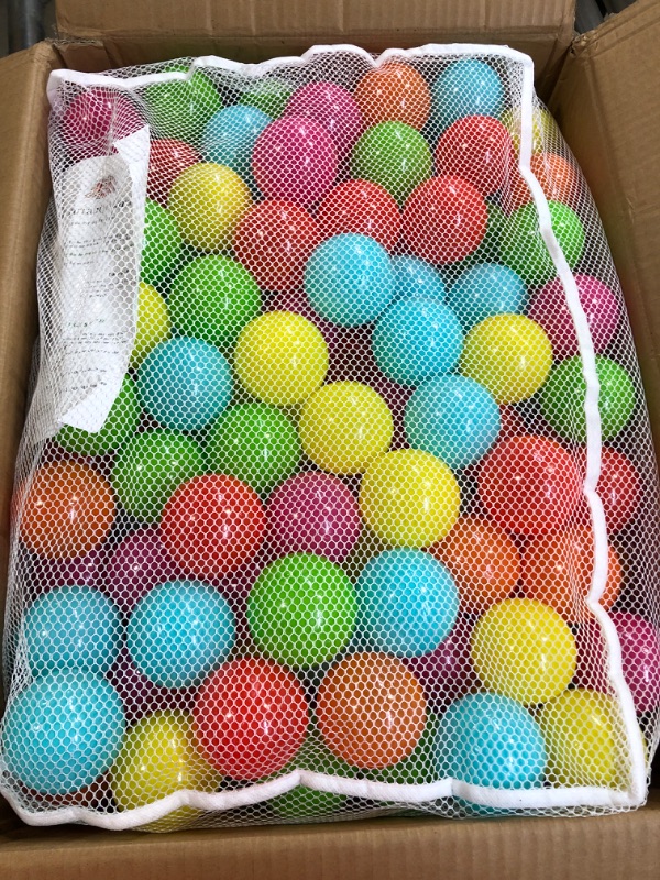 Photo 1 of BalanceFrom 2.3-Inch Phthalate Free BPA Free Non-Toxic Crush Proof Play Balls Pit Balls- 6 Bright Colors in Reusable and Durable Storage Mesh Bag with Zipper
