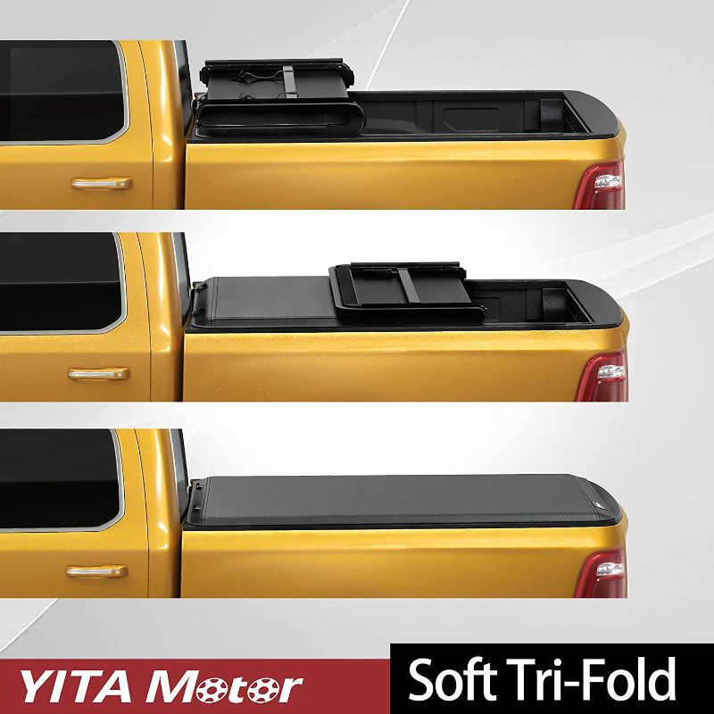 Photo 1 of YITAMOTOR Soft Tri Fold Truck Bed Tonneau Cover Compatible with 2014-2018 Chevy Silverado/GMC Sierra 1500, 2019 Legacy/Limited Fleetside 6.6 ft Bed
