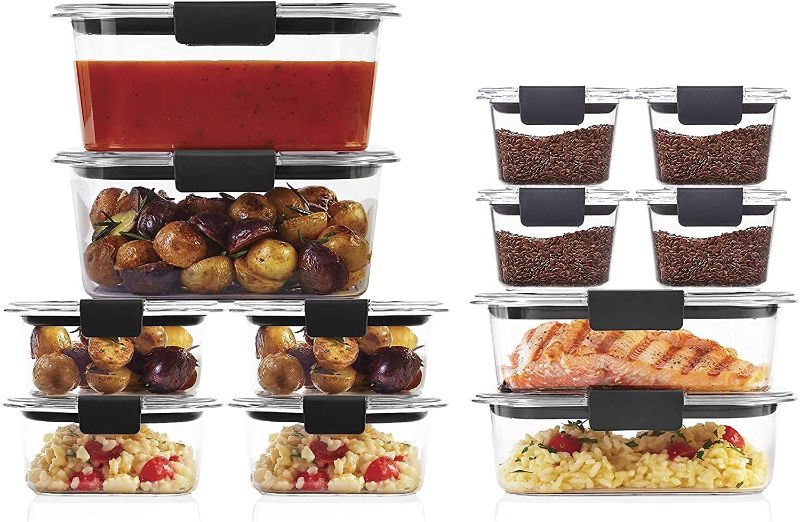 Photo 1 of 
Rubbermaid Brilliance Storage Plastic Lids | BPA Free, Leak Proof Food Container, Clear