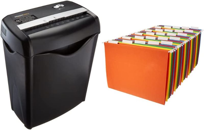 Photo 1 of Amazon Basics 6-Sheet Cross-Cut Paper and Credit Card Home Office Shredder