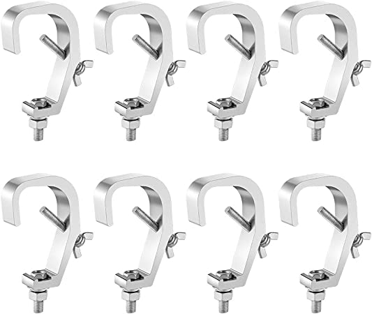 Photo 1 of 1.18 -2 Inch Truss Clamp Stage Lights Clamp, 8PCS WorldLite Premium Stage Lighting C Clamps for DJ Lighting Par Lights Spot Lights, Fit for 30-50mm OD Tube / Pipe, Heavy Duty 110lb Load Capacity
